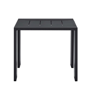 Modway Furniture Tahoe Outdoor Patio End Table - Stylish Powder-Coated Aluminum Design for All-Weather Durability EEI-6635-GRY