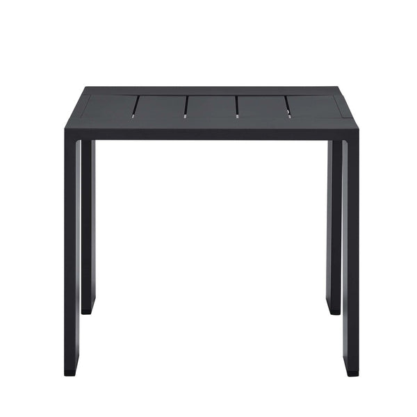 Modway Furniture Tahoe Outdoor Patio End Table - Stylish Powder-Coated Aluminum Design for All-Weather Durability EEI-6635-GRY
