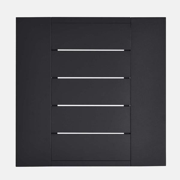 Modway Furniture Tahoe Outdoor Patio End Table - Stylish Powder-Coated Aluminum Design for All-Weather Durability EEI-6635-GRY