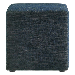 Modway Furniture Callum 17" Square Upholstered Ottoman – Modern Fabric Design for Versatile Living Room Use Heathered Weave Azure EEI-6636-HEA