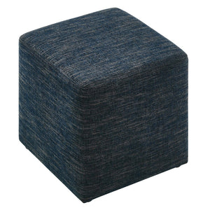 Modway Furniture Callum 17" Square Upholstered Ottoman – Modern Fabric Design for Versatile Living Room Use Heathered Weave Azure EEI-6636-HEA