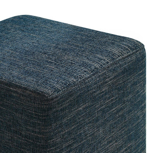 Modway Furniture Callum 17" Square Upholstered Ottoman – Modern Fabric Design for Versatile Living Room Use Heathered Weave Azure EEI-6636-HEA