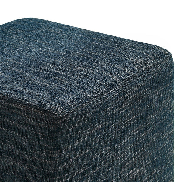 Modway Furniture Callum 17" Square Upholstered Ottoman – Modern Fabric Design for Versatile Living Room Use Heathered Weave Azure EEI-6636-HEA