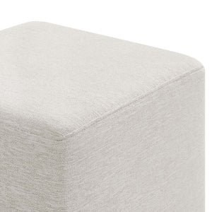 Modway Furniture Callum 17" Square Upholstered Ottoman – Modern Fabric Design for Versatile Living Room Use Heathered Weave Ivory EEI-6636-HEI