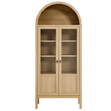 Modway Furniture Tessa Tall Arched Storage Display Cabinet EEI-6638-OAK