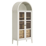 Modway Furniture Nolan Tall Arched Storage Display Cabinet EEI-6639-WHI-OAK