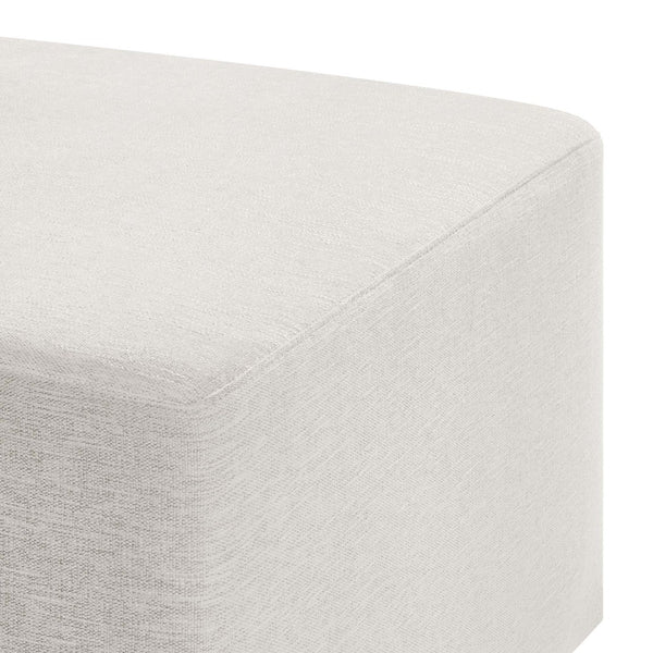 Modway Furniture Callum Large 28" Square Woven Ottoman - Versatile Upholstered Seat and Coffee Table Alternative Heathered Weave Ivory EEI-6642-HEI