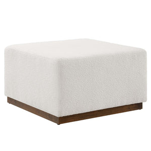 Modway Furniture Tilden Large 28" Square Boucle Upholstered Ottoman - Luxurious Comfort & Versatile Modern Design EEI-6644-CLO-WAL