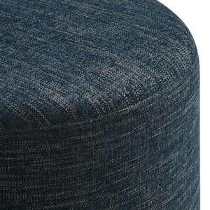 Modway Furniture Callum Large 23" Round Upholstered Ottoman - Modern Fabric Design, Versatile Use, Fully Assembled Heathered Weave Azure EEI-6645-HEA