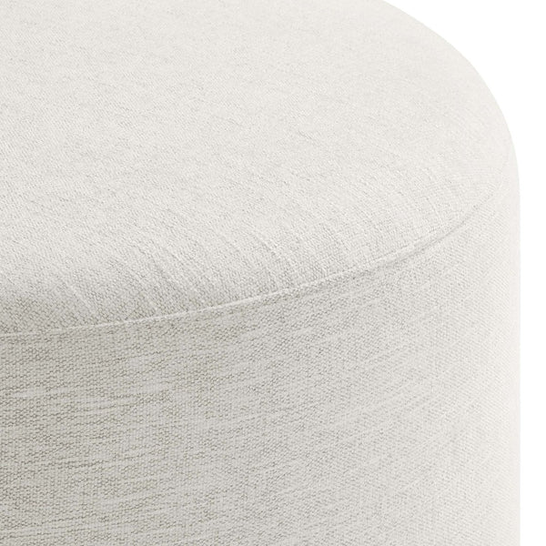 Modway Furniture Callum Large 23" Round Upholstered Ottoman - Modern Fabric Design, Versatile Use, Fully Assembled Heathered Weave Ivory EEI-6645-HEI