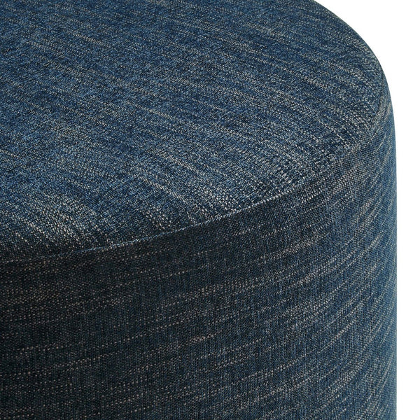 Modway Furniture Callum Large 29" Round Upholstered Ottoman - Versatile Accent Piece for Modern Living Spaces Heathered Weave Azure EEI-6647-HEA