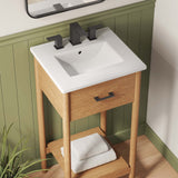 Modway Furniture Zaire 18" Bathroom Vanity EEI-6658-NAT-WHI