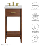Modway Furniture Zaire 18" Bathroom Vanity EEI-6658-WAL-WHI