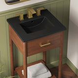 Modway Furniture Zaire 18" Bathroom Vanity EEI-6659-WAL-BLK