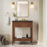Modway Furniture Zaire 30" Bathroom Vanity EEI-6663-WAL-BLK