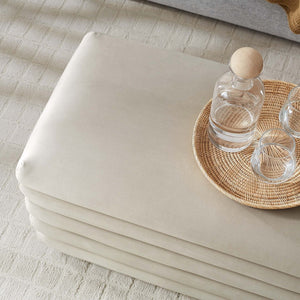 Modway Furniture Mezzo Upholstered Storage Bench in Performance Velvet – Stylish, Comfortable, and Space-Saving Design Almond EEI-6664-ALM