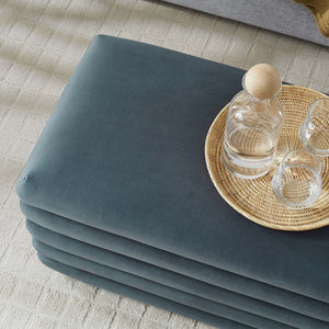 Modway Furniture Mezzo Upholstered Storage Bench in Performance Velvet – Stylish, Comfortable, and Space-Saving Design Cadet Blue EEI-6664-CAB