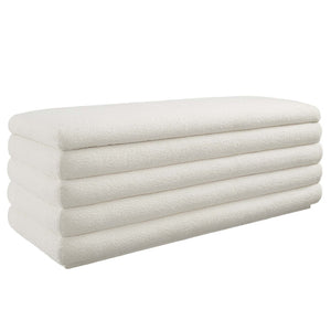 Modway Furniture Mezzo Boucle Upholstered Storage Bench with Plush Cushioning - Stylish, Functional & Fully Assembled! EEI-6665-CLO