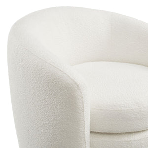 Modway Furniture Affinity Upholstered Boucle Fabric Armchair - Elegant Curved Design for Cozy Living Room Comfort Cloud EEI-6666-CLO