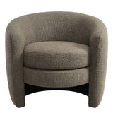 Affinity Upholstered Boucle Fabric Curved Back Armchair Gray, Pebble EEI-6666-PEB