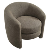 Affinity Upholstered Boucle Fabric Curved Back Armchair Gray, Pebble EEI-6666-PEB