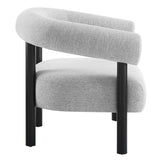 Modway Furniture Sable Upholstered Fabric Armchair EEI-6689-LGR-BLK