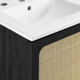 Modway Furniture Chaucer Bathroom Vanity EEI-6691-BLK-WHI