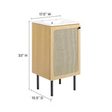 Modway Furniture Chaucer Bathroom Vanity EEI-6691-OAK-WHI