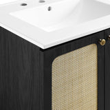 Modway Furniture Chaucer Bathroom Vanity EEI-6693-BLK-WHI