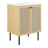 Modway Furniture Chaucer Bathroom Vanity EEI-6693-OAK-WHI