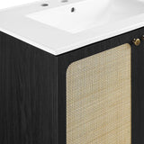 Modway Furniture Chaucer Bathroom Vanity EEI-6695-BLK-WHI
