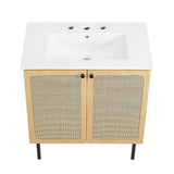Modway Furniture Chaucer Bathroom Vanity EEI-6695-OAK-WHI