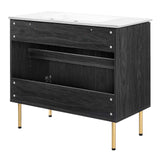 Modway Furniture Chaucer Bathroom Vanity EEI-6697-BLK-WHI