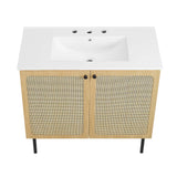 Modway Furniture Chaucer Bathroom Vanity EEI-6697-OAK-WHI