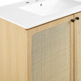 Modway Furniture Chaucer Bathroom Vanity EEI-6697-OAK-WHI