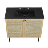 Modway Furniture Chaucer Bathroom Vanity EEI-6698-OAK-BLK