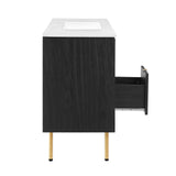 Modway Furniture Chaucer 48" Single Sink Bathroom Vanity EEI-6699-BLK-WHI
