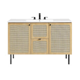 Modway Furniture Chaucer 48" Single Sink Bathroom Vanity EEI-6699-OAK-WHI