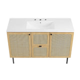 Modway Furniture Chaucer 48" Single Sink Bathroom Vanity EEI-6699-OAK-WHI