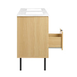 Modway Furniture Chaucer 48" Double Sink Bathroom Vanity EEI-6701-OAK-WHI
