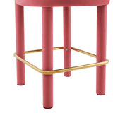 Modway Furniture Toulouse Performance Velvet Counter Stool - Set of 2 Blossom Gold 46 x 46 x 72