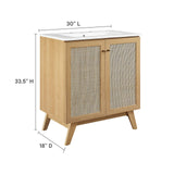Modway Furniture Soma Bathroom Vanity EEI-6715-OAK-WHI