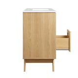 Modway Furniture Soma 48” Single Sink Bathroom Vanity EEI-6719-OAK-WHI