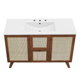 Modway Furniture Soma 48” Single Sink Bathroom Vanity EEI-6719-WAL-WHI