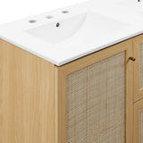 Modway Furniture Soma 48” Double Sink Bathroom Vanity EEI-6721-OAK-WHI