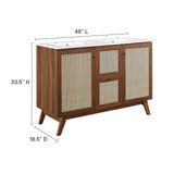 Modway Furniture Soma 48” Double Sink Bathroom Vanity EEI-6721-WAL-WHI