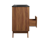 Modway Furniture Soma 48” Double Sink Bathroom Vanity EEI-6722-WAL-BLK
