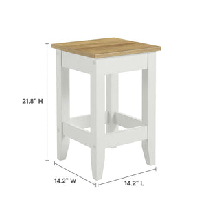 Modway Furniture Sunbrook Kitchen Stool - Stylish Oak-White Counter Seating for Modern Kitchens, 500 lb Capacity EEI-6729-OAK-WHI