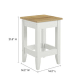 Sunbrook Kitchen Stool White, Oak White EEI-6729-OAK-WHI