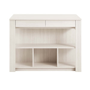 Modway Furniture Meadowbrook 3-Piece Kitchen Island Set with Drop-Leaf Top & Stools for Small Space Dining & Storage EEI-6731-WMA